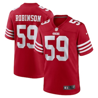 mens nike curtis robinson scarlet san francisco 49ers game p